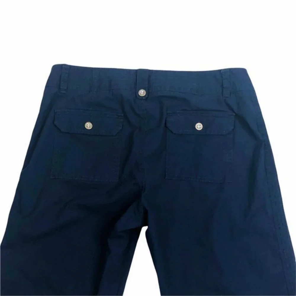 Dockers Mid Rise Curvy Womens Capri Shorts Blue 8 - Picture 5 of 5